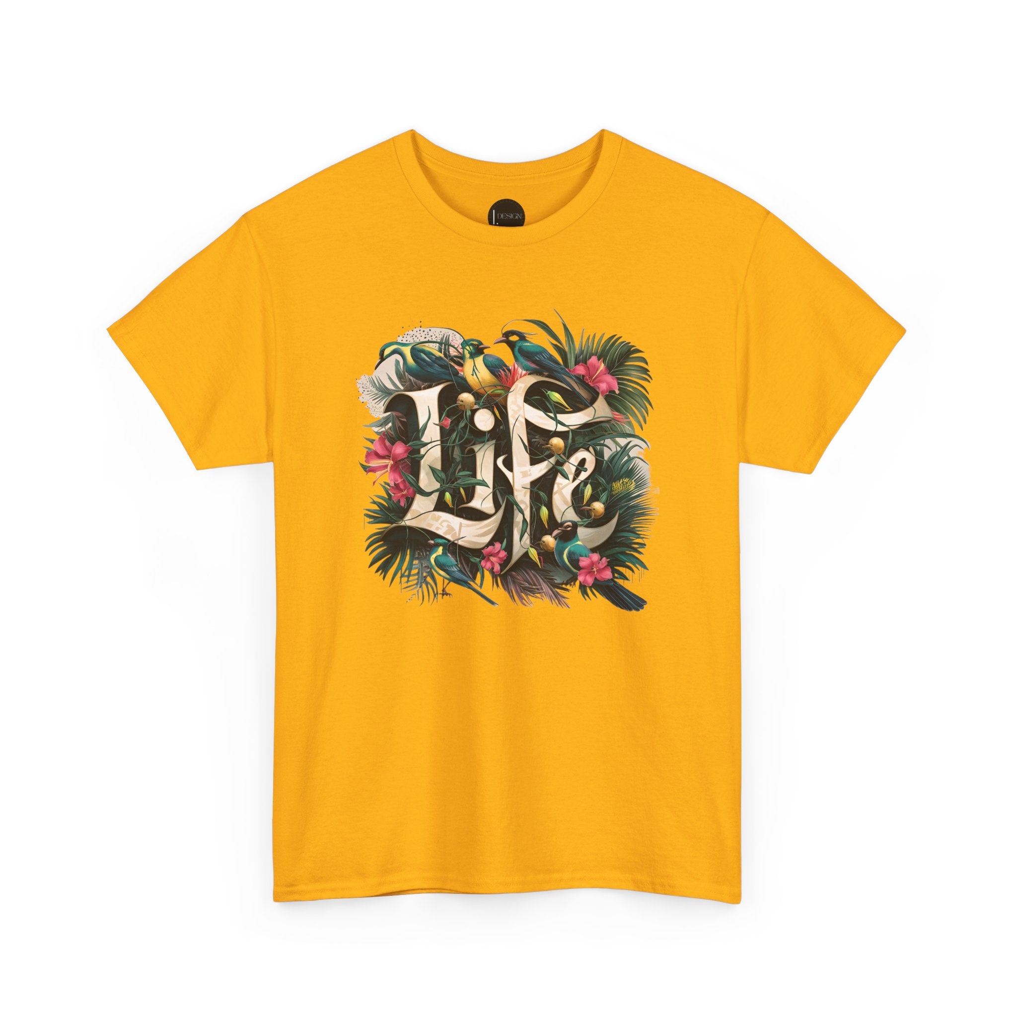Camiseta orgánica LIFE con salpicaduras de color