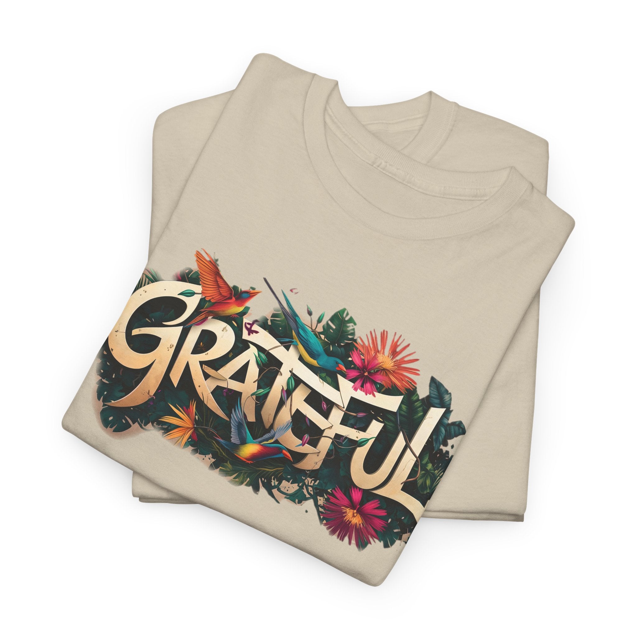 T-shirt bio GRATEFUL à imprimé coloré