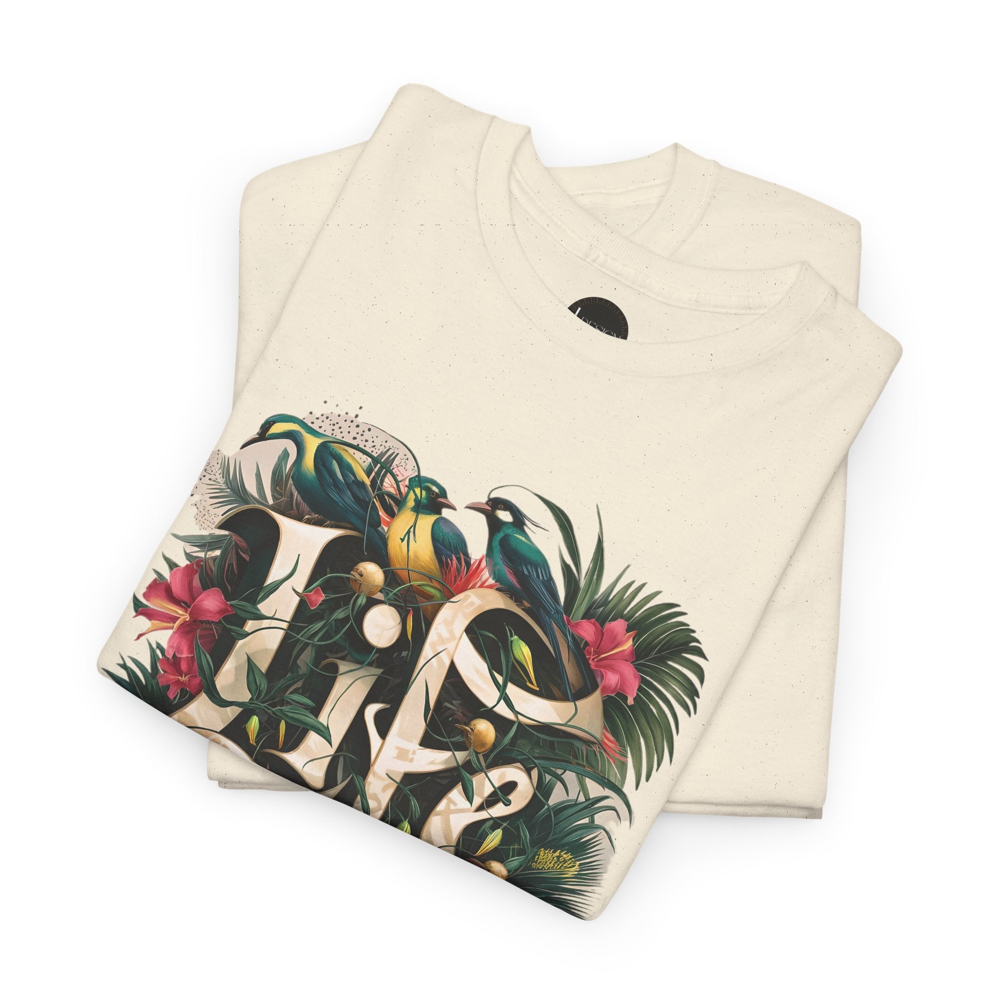 Camiseta orgánica LIFE con salpicaduras de color