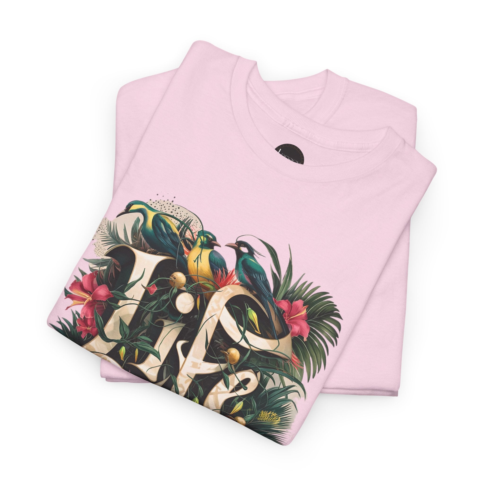 Camiseta orgánica LIFE con salpicaduras de color
