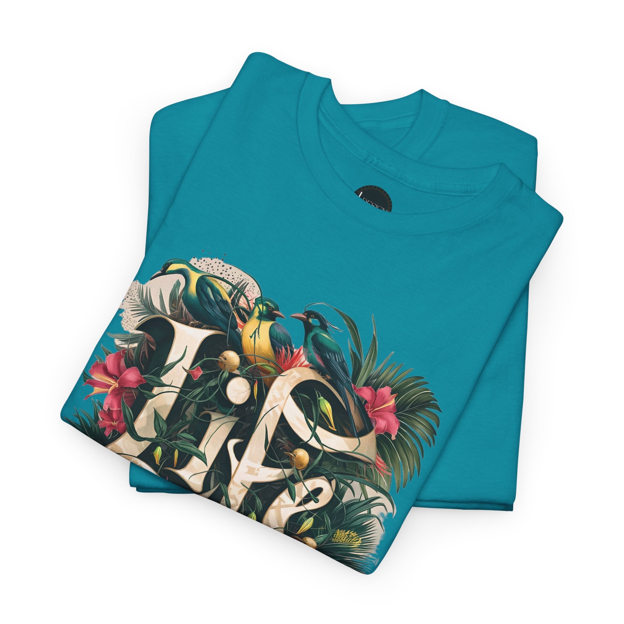 Camiseta orgánica LIFE con salpicaduras de color