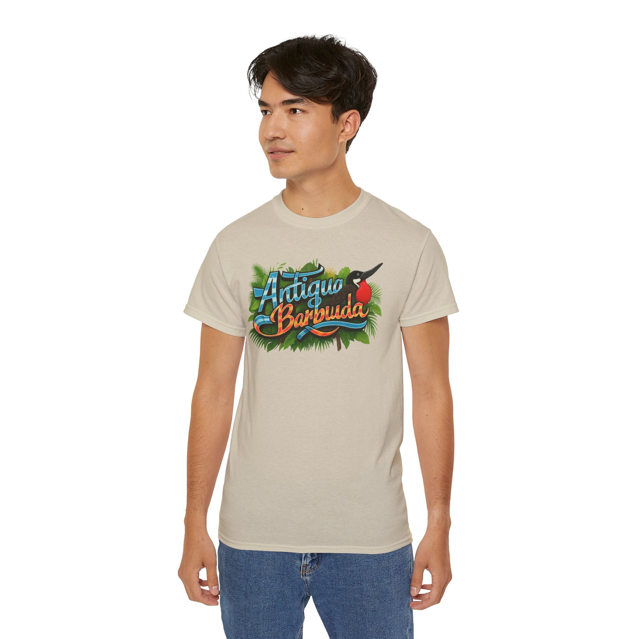 Camiseta con salpicaduras de color de Antigua y Barbuda